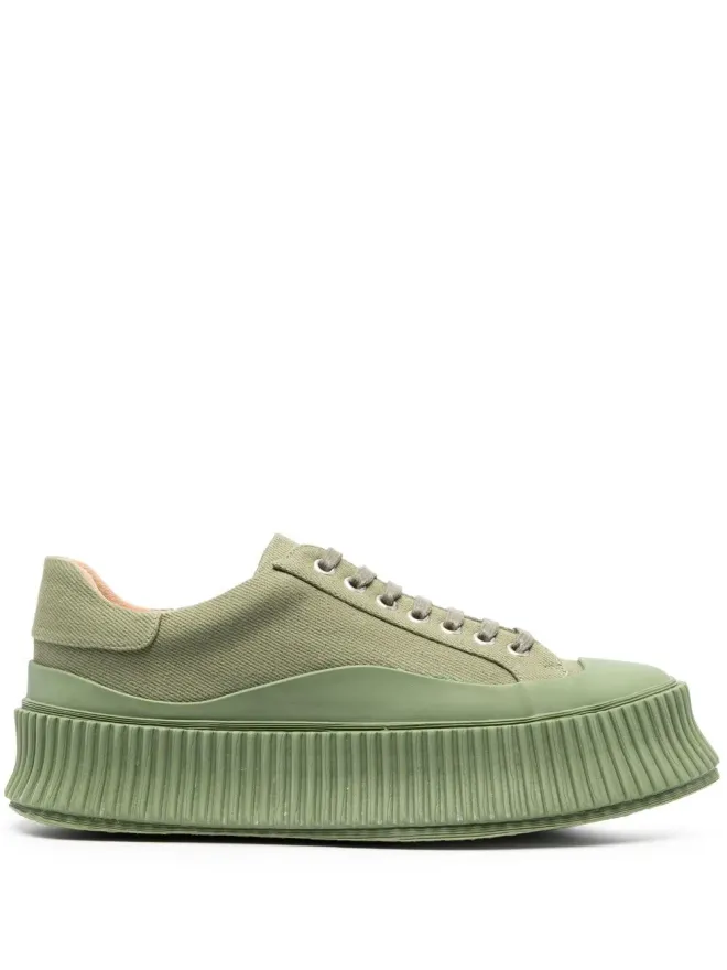 Jil Sander Jil Sander ラウンドトゥ・チャンクソール スニーカー - グリーンの商品画像