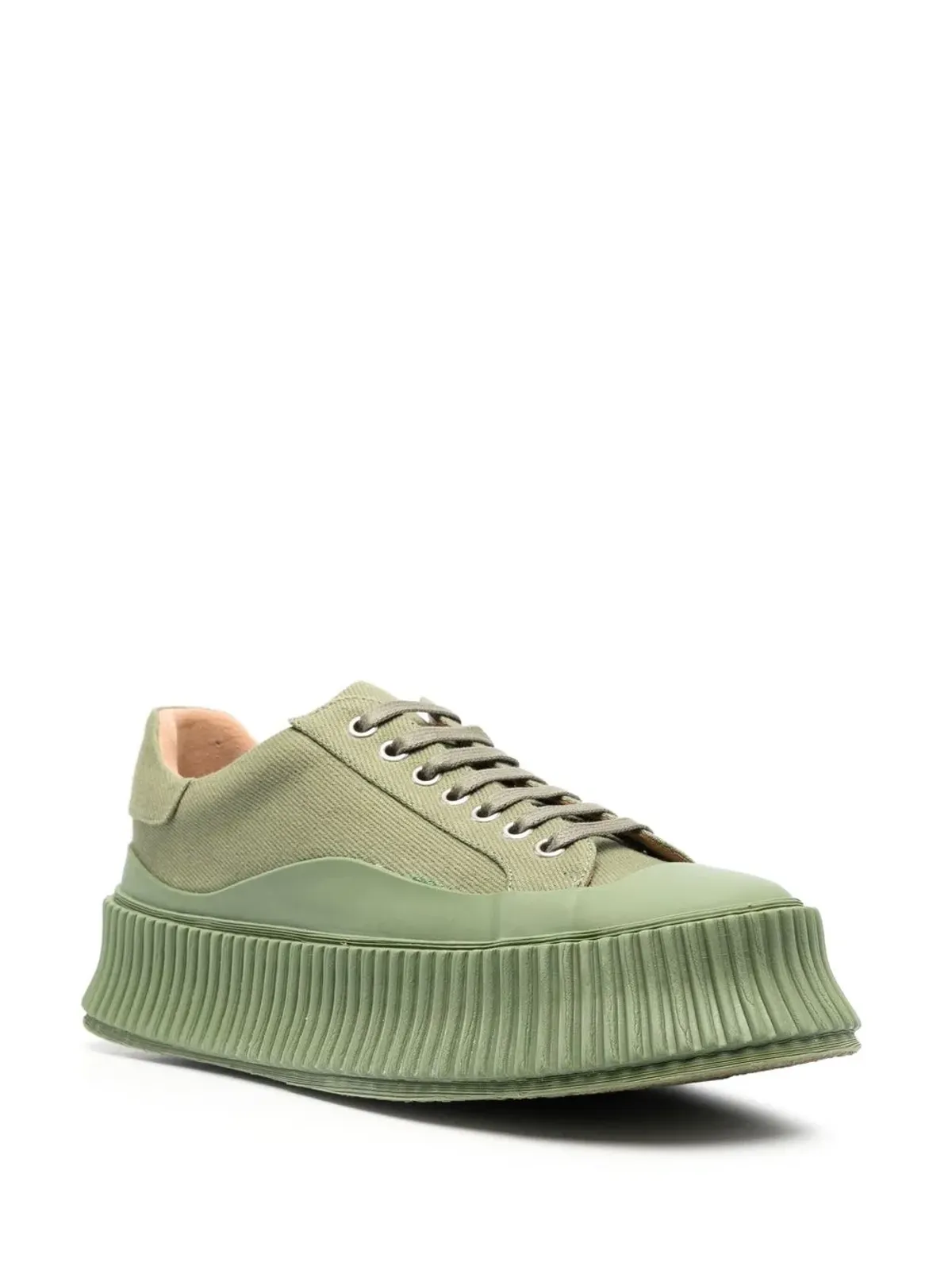 Jil Sander ラウンドトゥ・チャンクソール スニーカー - グリーン - 画像2