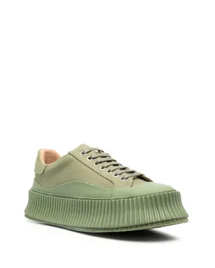 Jil Sander ラウンドトゥ・チャンクソール スニーカー - グリーン - サムネイル2