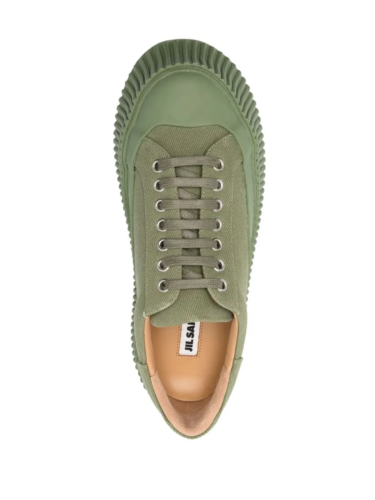 Jil Sander ラウンドトゥ・チャンクソール スニーカー - グリーン - 画像4