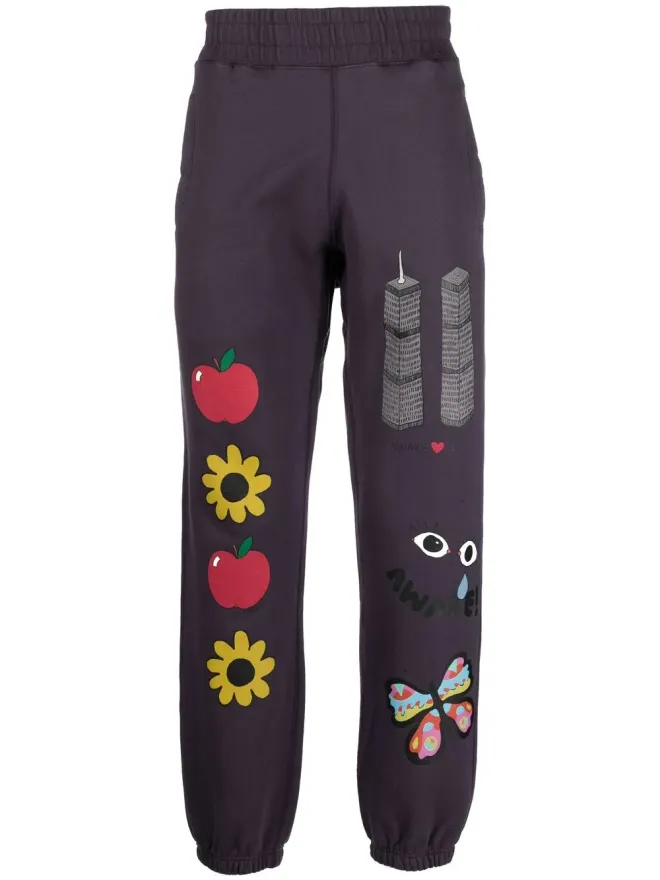 Awake NY Awake NY グラフィックプリント・エラスティックトラックパンツの商品画像