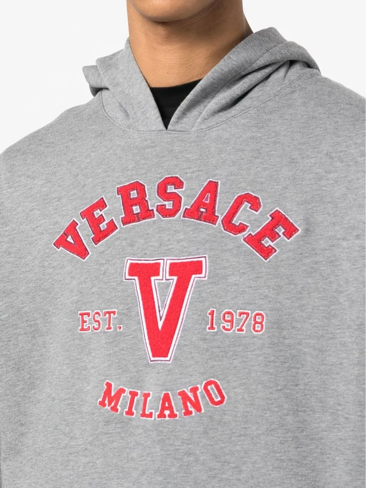 Versace アップリケ ロゴ フーディ - 画像5