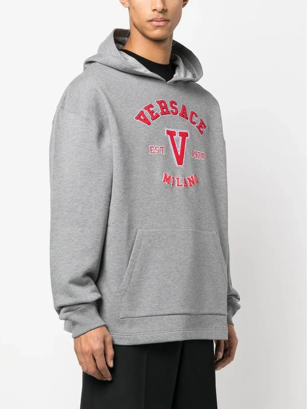 Versace アップリケ ロゴ フーディ - 画像3