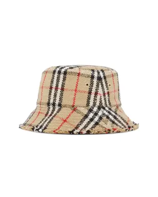 Burberry ヴィンテージチェック ブークレ バケットハット ブラウン - サムネイル2