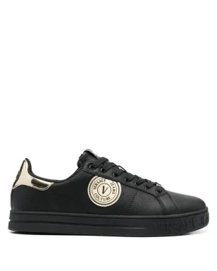 Versace Jeans Couture ロゴパッチ ロー・トップ スニーカー - ブラック - サムネイル1