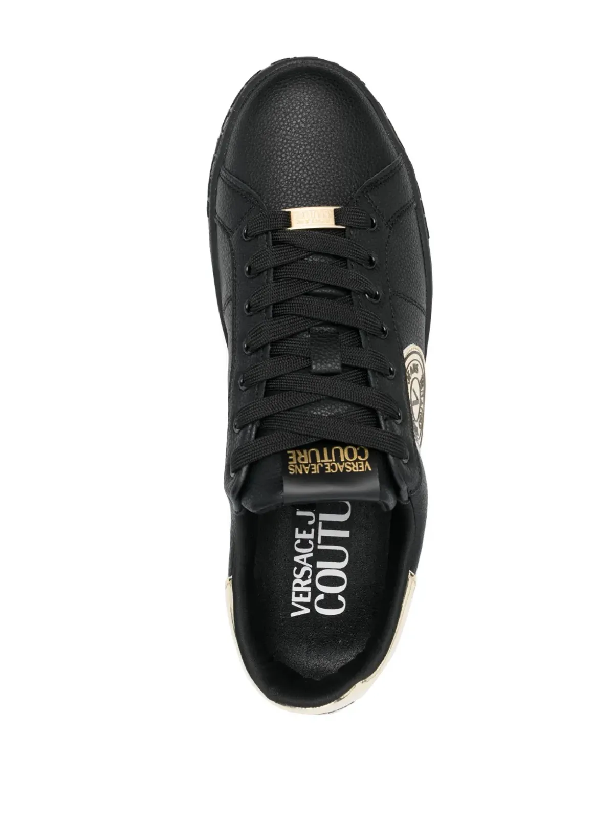 Versace Jeans Couture ロゴパッチ ロー・トップ スニーカー - ブラック - 画像4