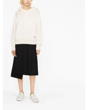Jil Sander ロゴパッチ ドローストリング フード付きパーカー - サムネイル2