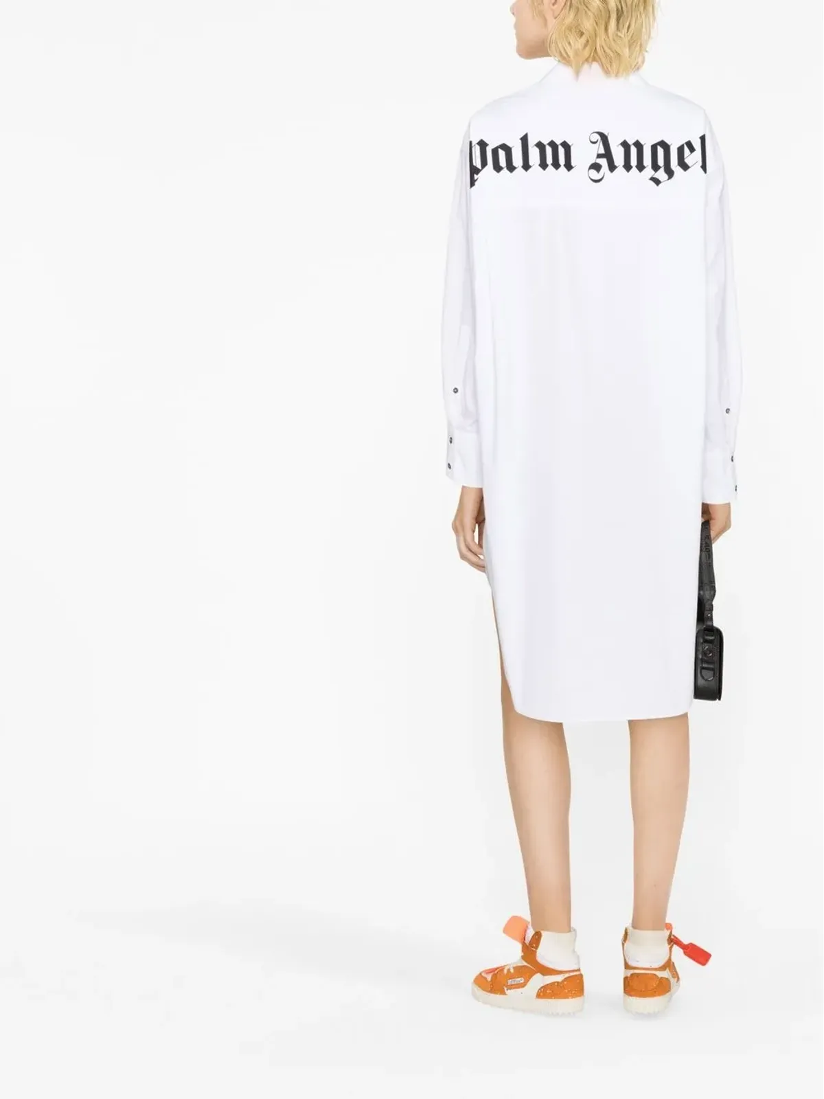 Palm Angels ボタンアップシャツドレス - ホワイト - 画像4