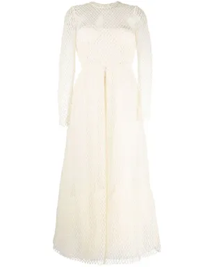 RED Valentino メッシュ長袖ミディドレス - サムネイル1