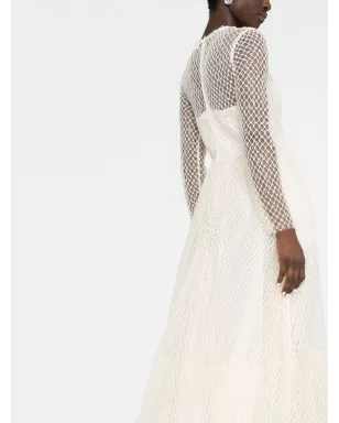 RED Valentino メッシュ長袖ミディドレス - サムネイル5