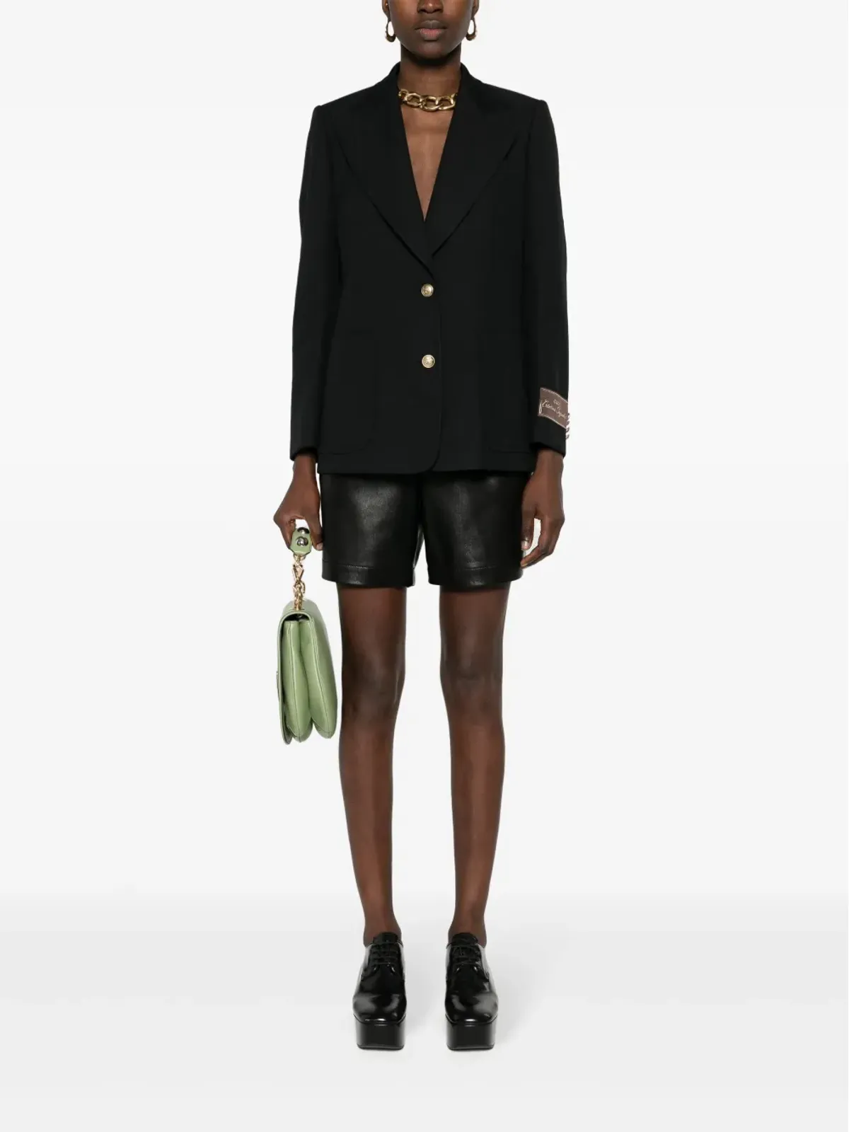 Gucci ブラック ツイル地 シングルブレザー - 画像2