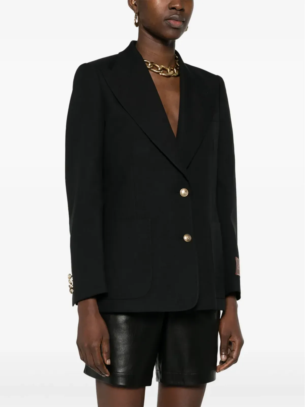 Gucci ブラック ツイル地 シングルブレザー - 画像3