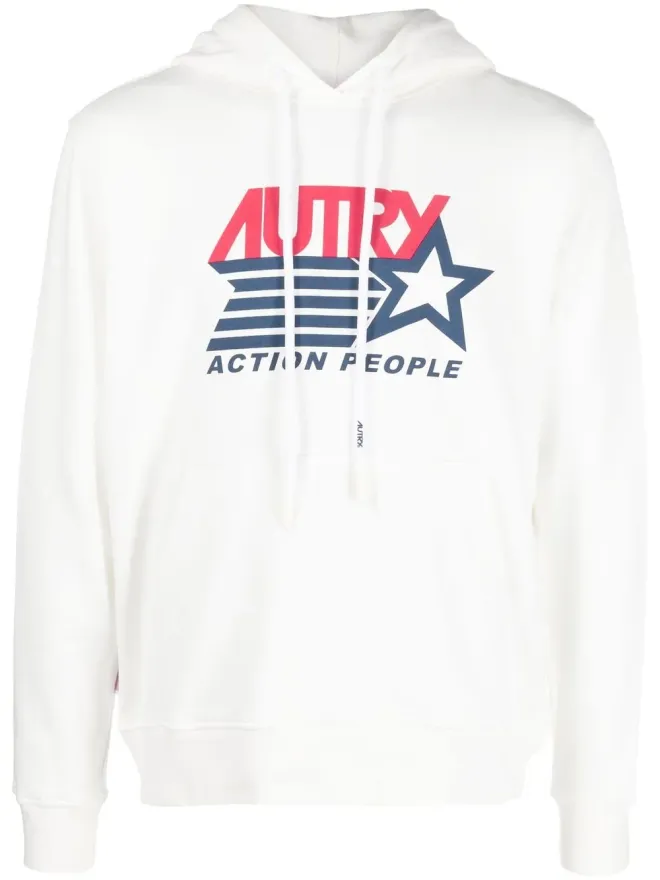 Autry Autry ロゴプリント ドローストリング フーディーの商品画像