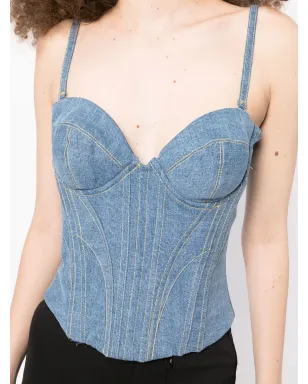 Fleur Du Mal デニム バスティエ トップ - サムネイル5