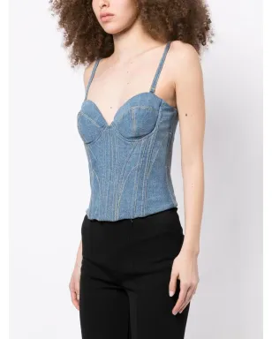 Fleur Du Mal デニム バスティエ トップ - サムネイル3