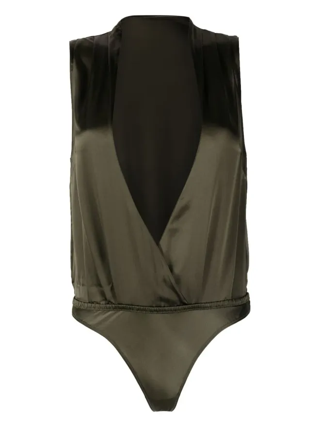 Maison Close Maison Close シルク プランジVネック ボディスーツの商品画像
