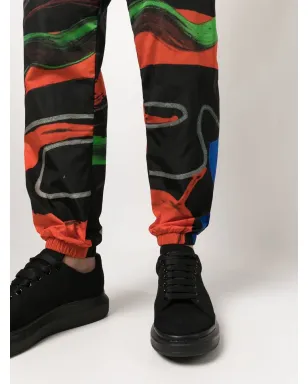 Moschino アブストラクトプリント トラックパンツ - ブラック - サムネイル5