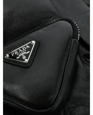 Prada ジップポケット付きレザーグローブ - サムネイル2