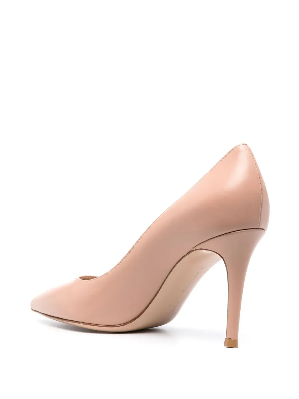 Gianvito Rossi 85mm ポインテッドトゥ レザー パンプス - Neutrals - 画像3