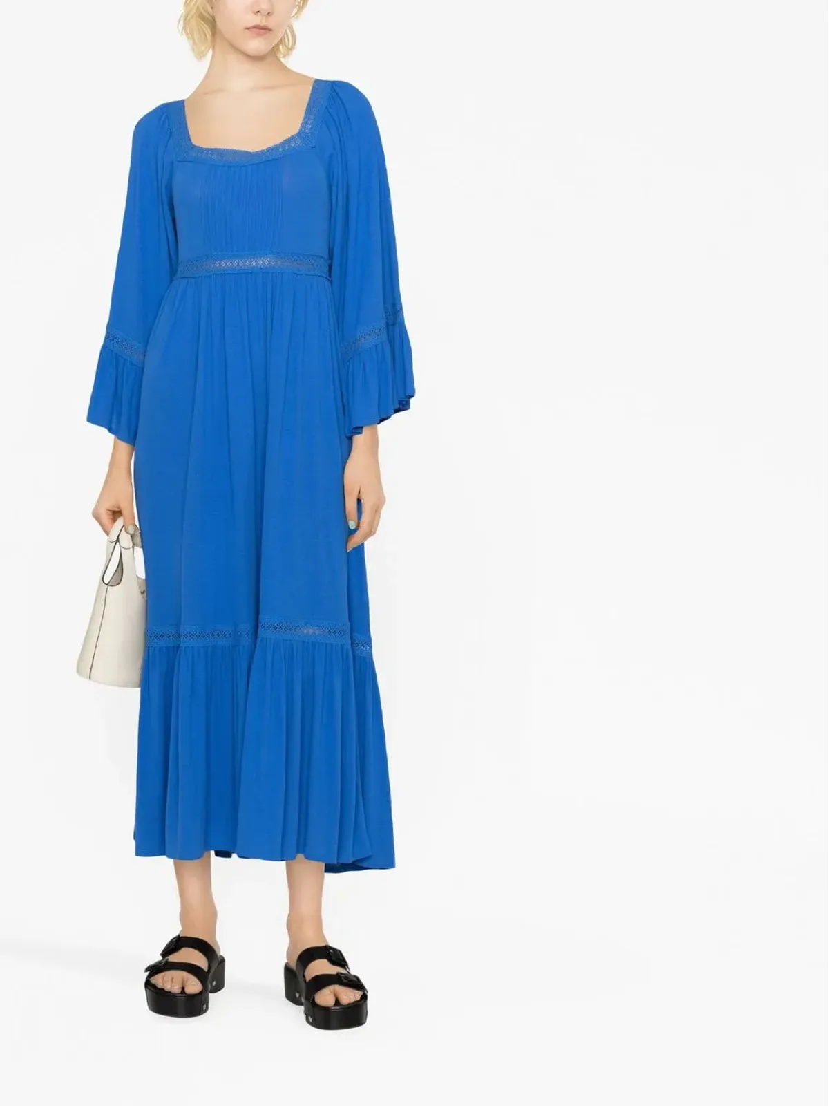 See by Chloé スクエアネック ミディドレス - 画像2