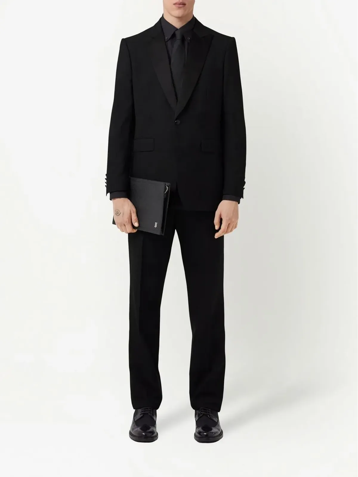 Burberry オークリーフ・クレスト ジャカード タキシードジャケット - 画像2