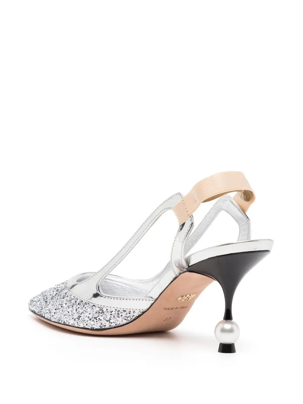 Giambattista Valli ラインストーン装飾パンプス - シルバー - 画像3