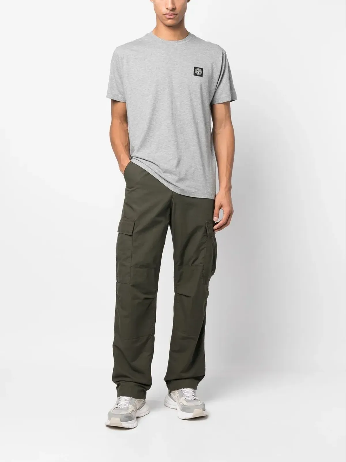 Stone Island ロゴパッチ付き半袖Tシャツ - 画像2