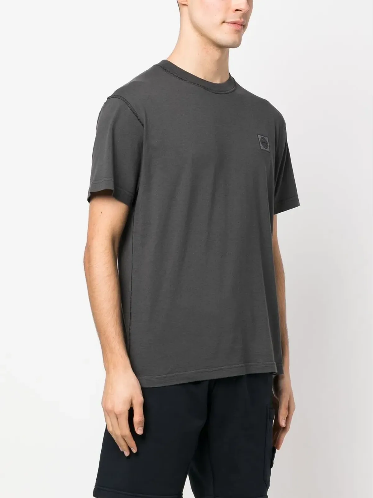 Stone Island コンパスパッチ コットンTシャツ - 画像3