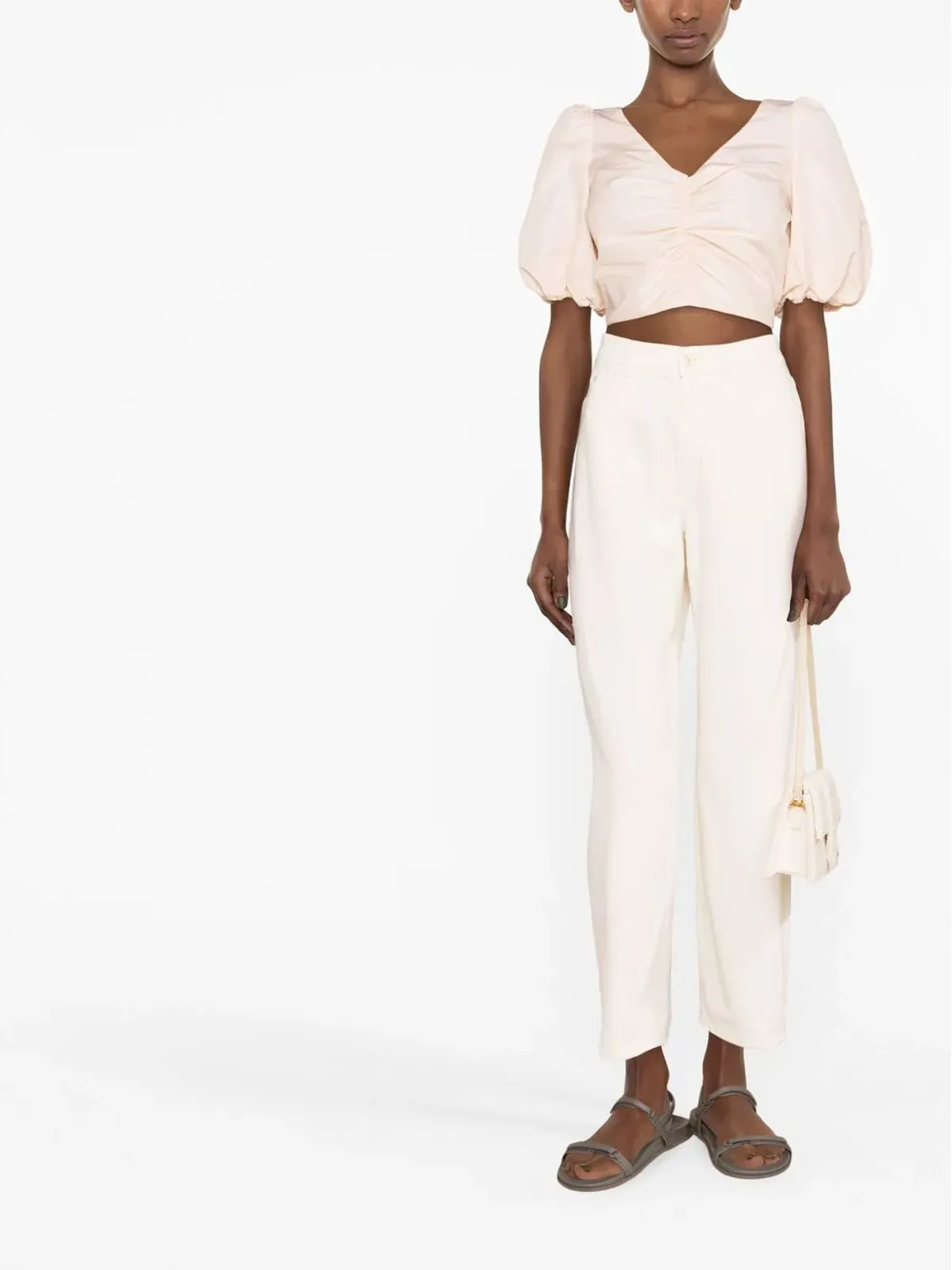 PINKO puff-sleeve cropped blouse - 画像2