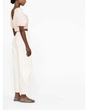 PINKO puff-sleeve cropped blouse - サムネイル3