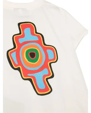 COUNTY OF MILAN KIDS Sunset Cross フリンジ付きTシャツ - サムネイル3
