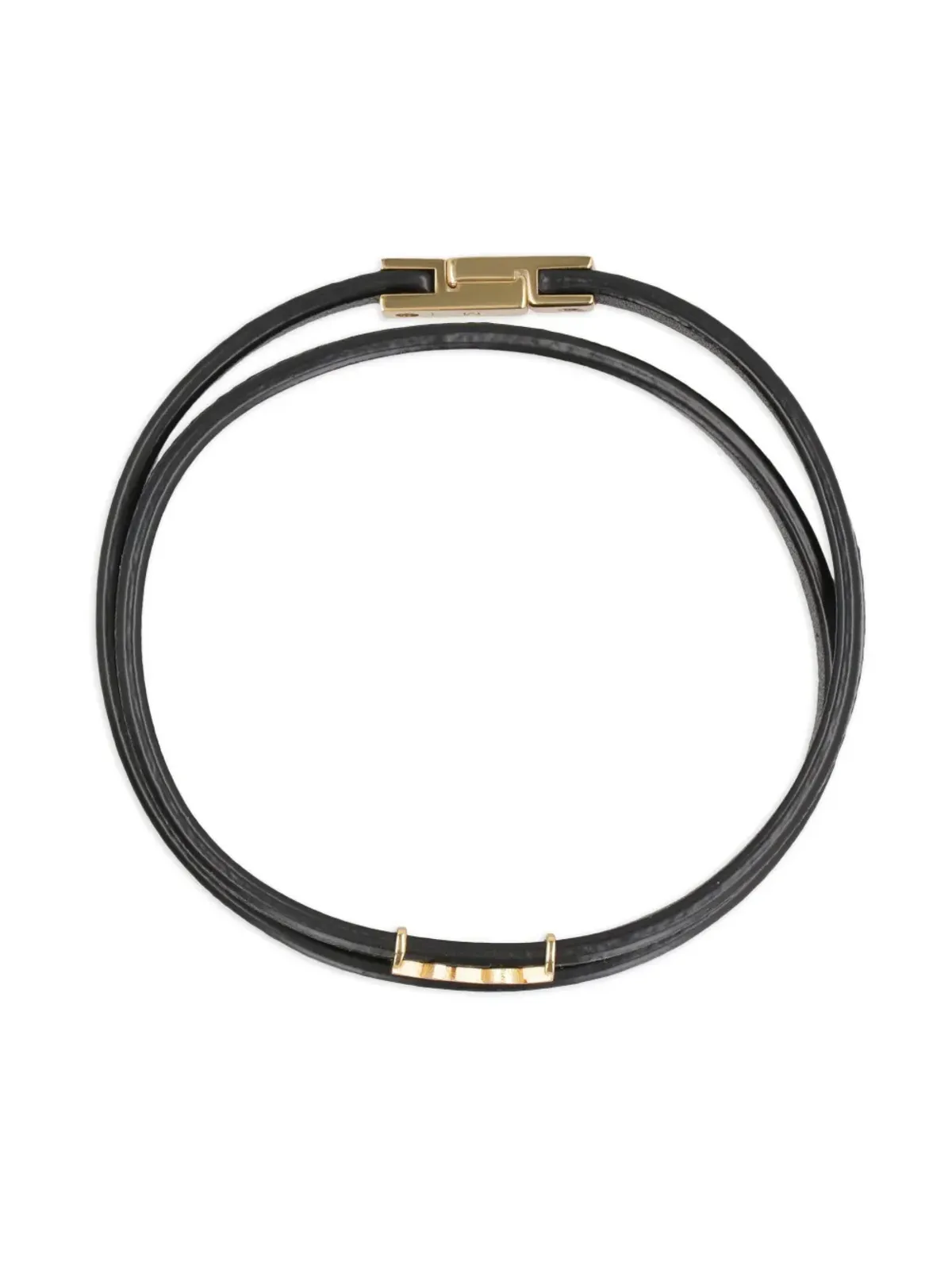 Saint Laurent ダブルラップ レザー ブレスレット - 画像3