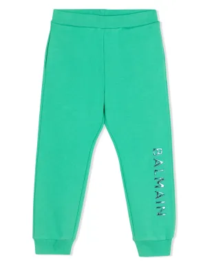 Balmain Kids ロゴプリント コットン トラックパンツ - サムネイル1
