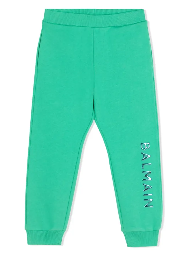 Balmain Kids Balmain Kids ロゴプリント コットン トラックパンツの商品画像