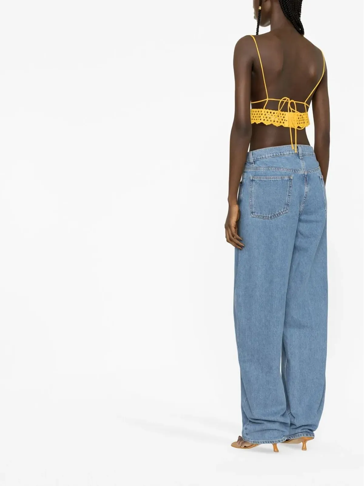 Stella McCartney ブロderie-anglaise クロップドトップ - 画像4