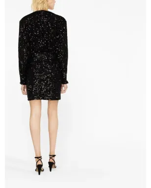 ROTATE BIRGER CHRISTENSEN スパンコール装飾ラップミニドレス - サムネイル4