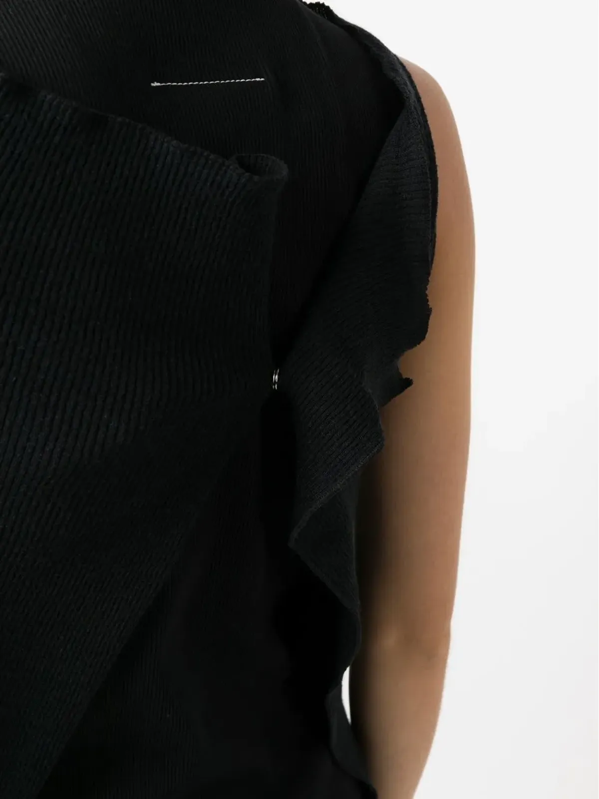 MM6 Maison Margiela アシンメトリック ドレープ ニットドレス - 画像5