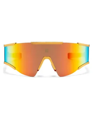 Balmain Eyewear フレシュ Geometric サングラス - ゴールド - サムネイル1