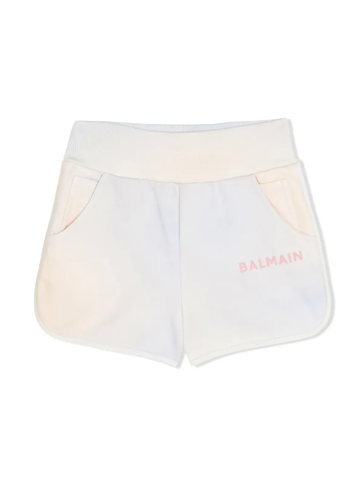 Balmain Kids タイダイ染めコットンショーツ - ブルー - 画像1