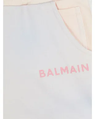 Balmain Kids タイダイ染めコットンショーツ - ブルー - サムネイル3