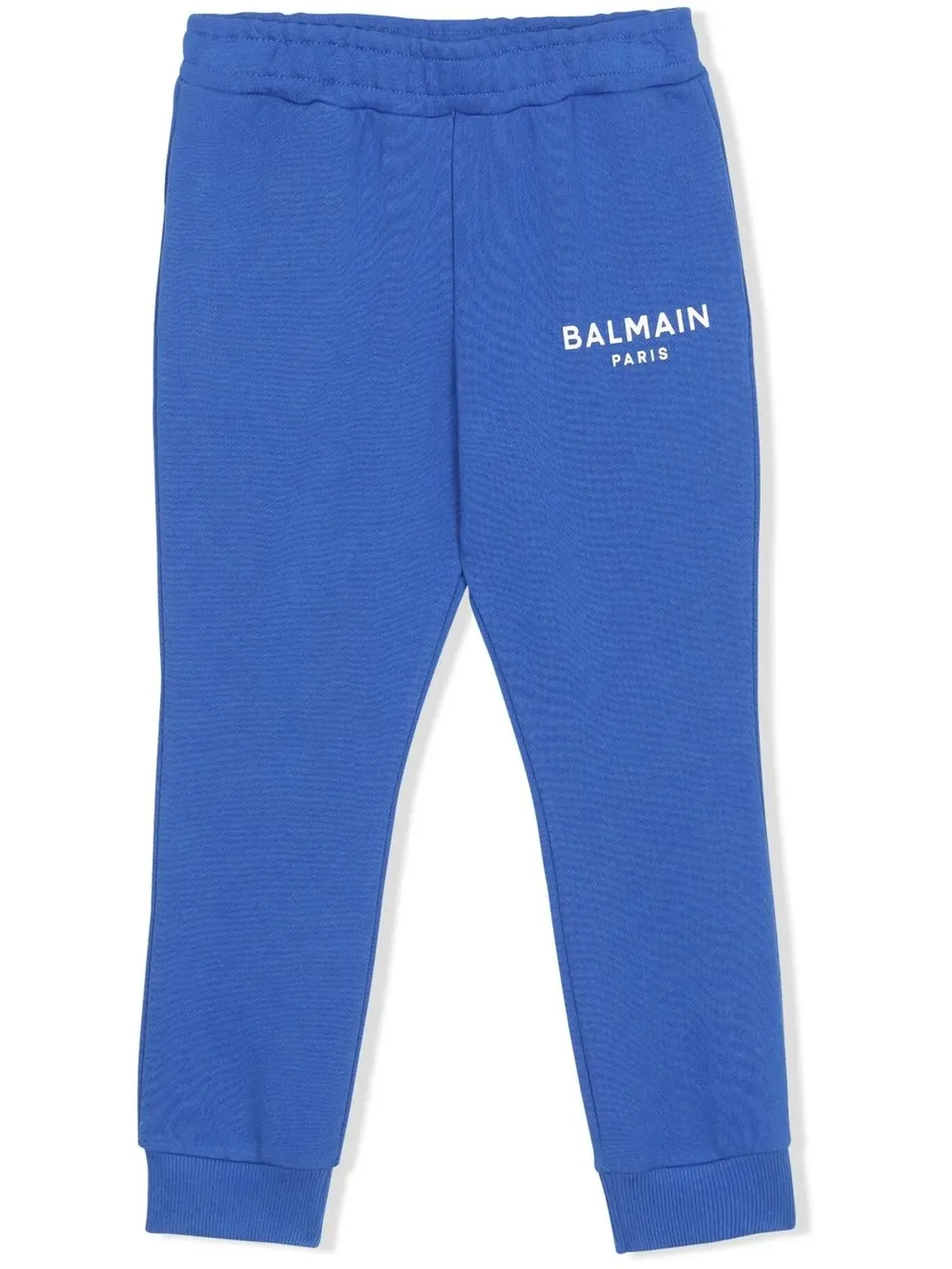 Balmain Kids ロゴプリント コットン トラックパンツ（ブルー） - 画像1