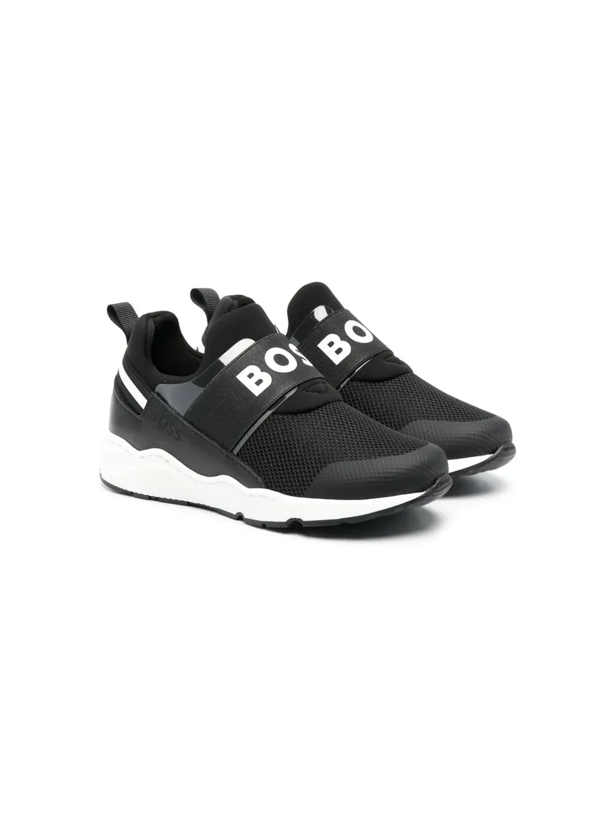 BOSS Kidswear ロゴストラップ付きスリップオンスニーカー - 画像1