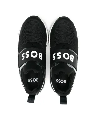BOSS Kidswear ロゴストラップ付きスリップオンスニーカー - サムネイル3
