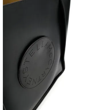 Stella McCartney パーフォレーテッドロゴ トートバッグ - Black - サムネイル4