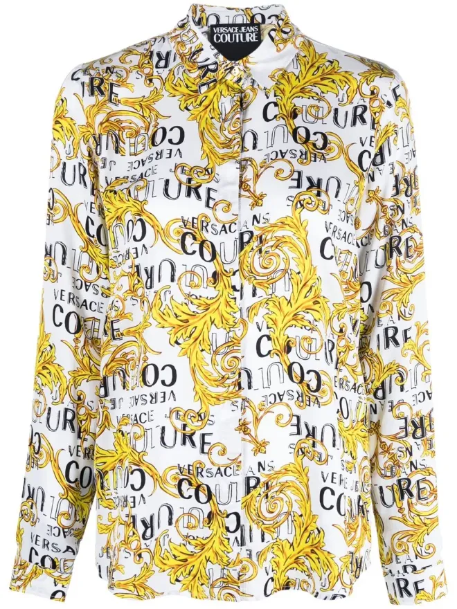 Versace Jeans Couture Versace Jeans Couture ロゴプリント ボタンシャツの商品画像