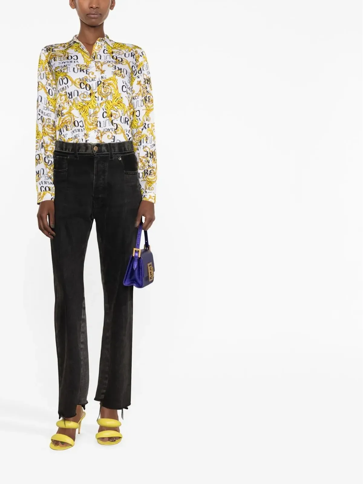Versace Jeans Couture ロゴプリント ボタンシャツ - 画像2