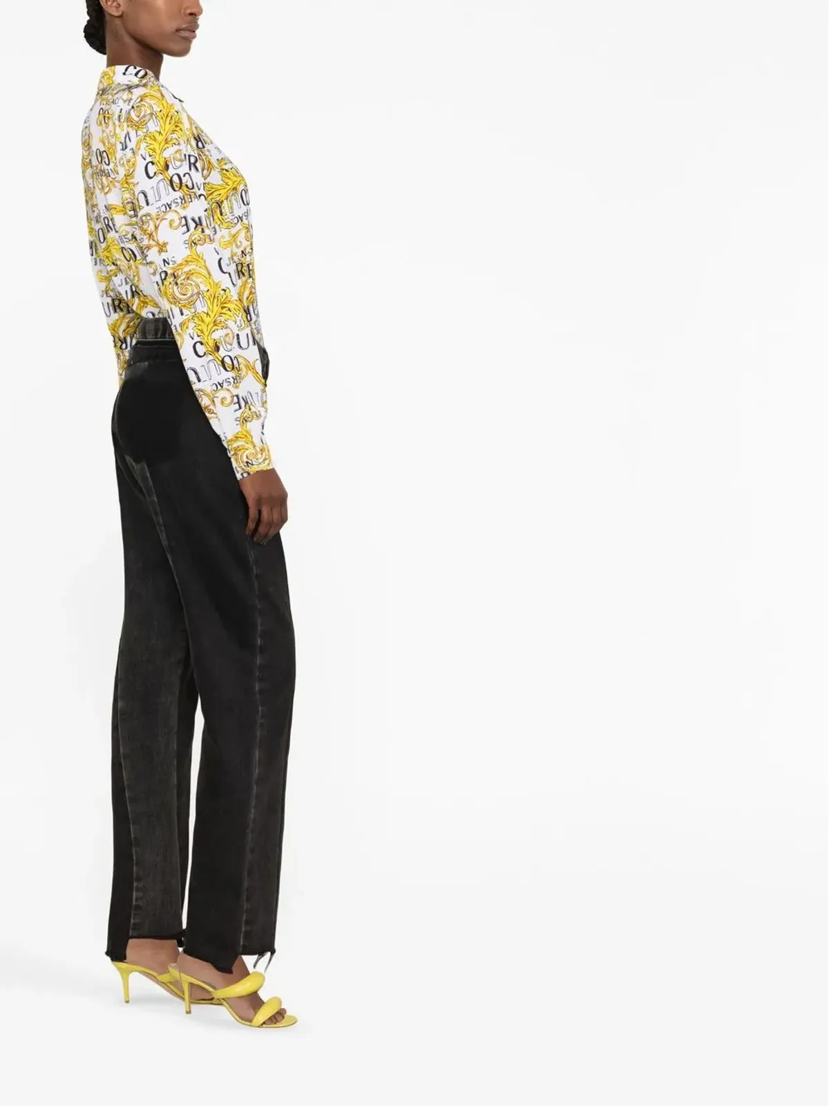 Versace Jeans Couture ロゴプリント ボタンシャツ - 画像4