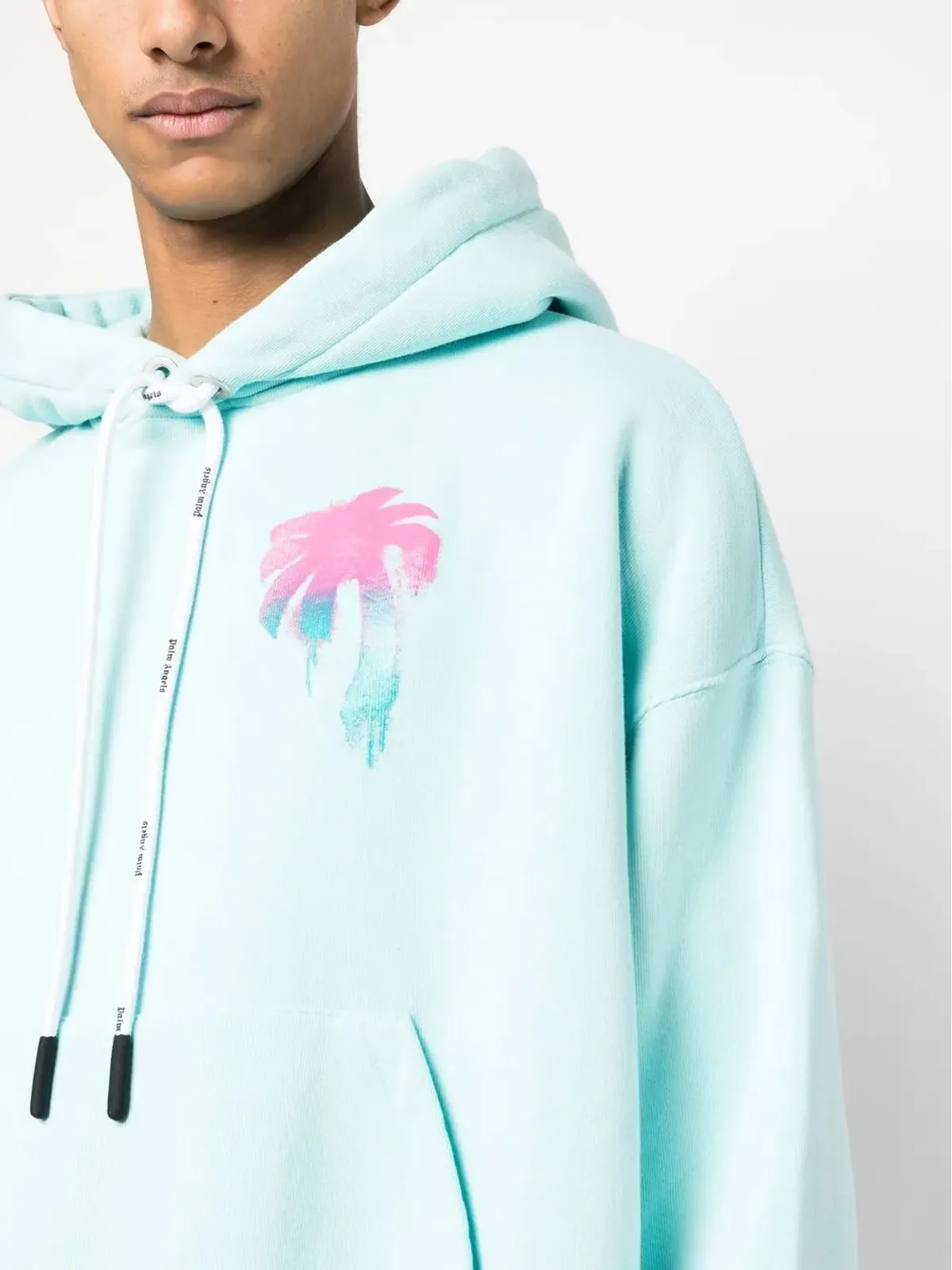Palm Angels I Love PAプリント フーディー ブルー - 画像5