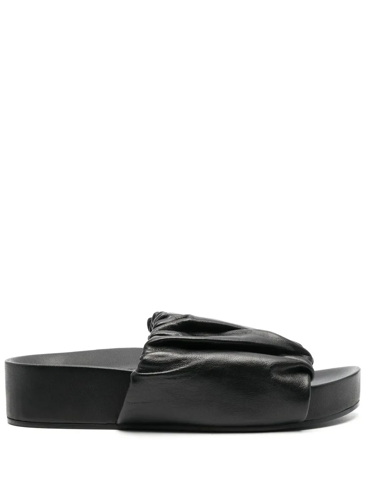 Jil Sander レザー プラットフォームサンダル - 画像1