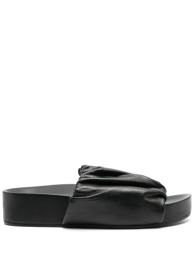 Jil Sander Jil Sander レザー プラットフォームサンダルの商品画像